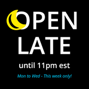 We are open late until 11pm