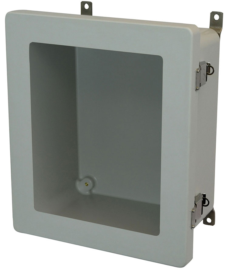 Allied Moulded AM1206LW 12x10x6 NEMA 4X Fiberglass Enclosure with Quick ...