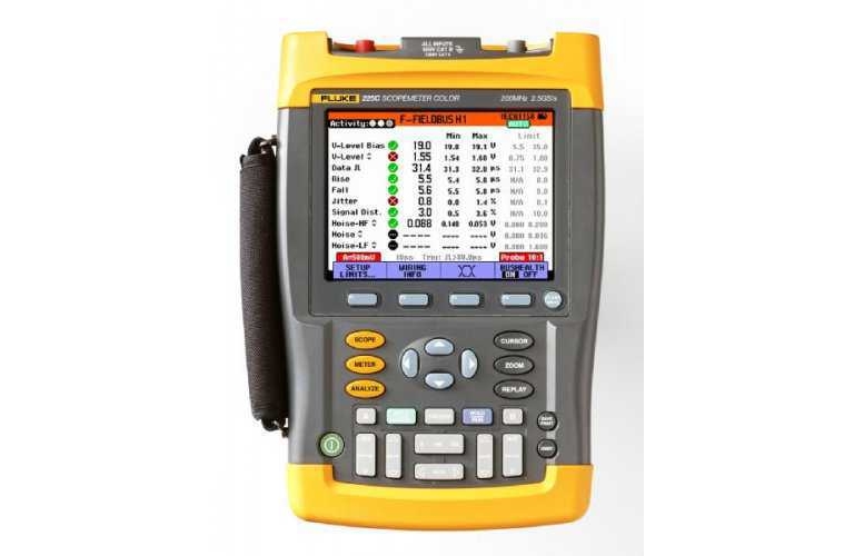 Fluke 225C/003 Color ScopeMeter (200 MHz, 2.5 GS/s) with Bus Health ...