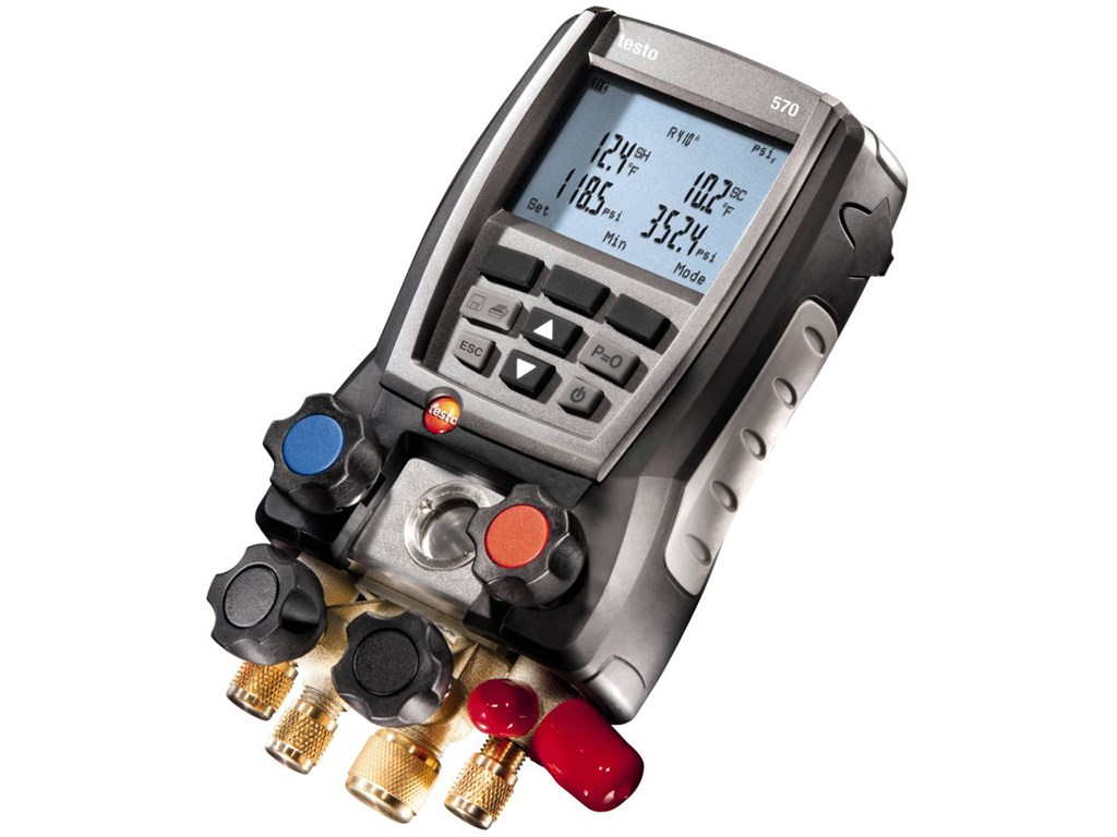 Testo 570 4 Valve Digital Manifold with Data Logging TEquipment