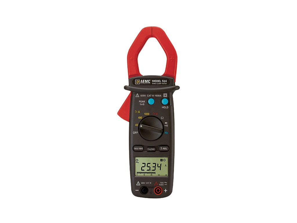 AEMC 514 Clamp Meters - Type: Standard Style, True RMS: Yes, Maximum ...