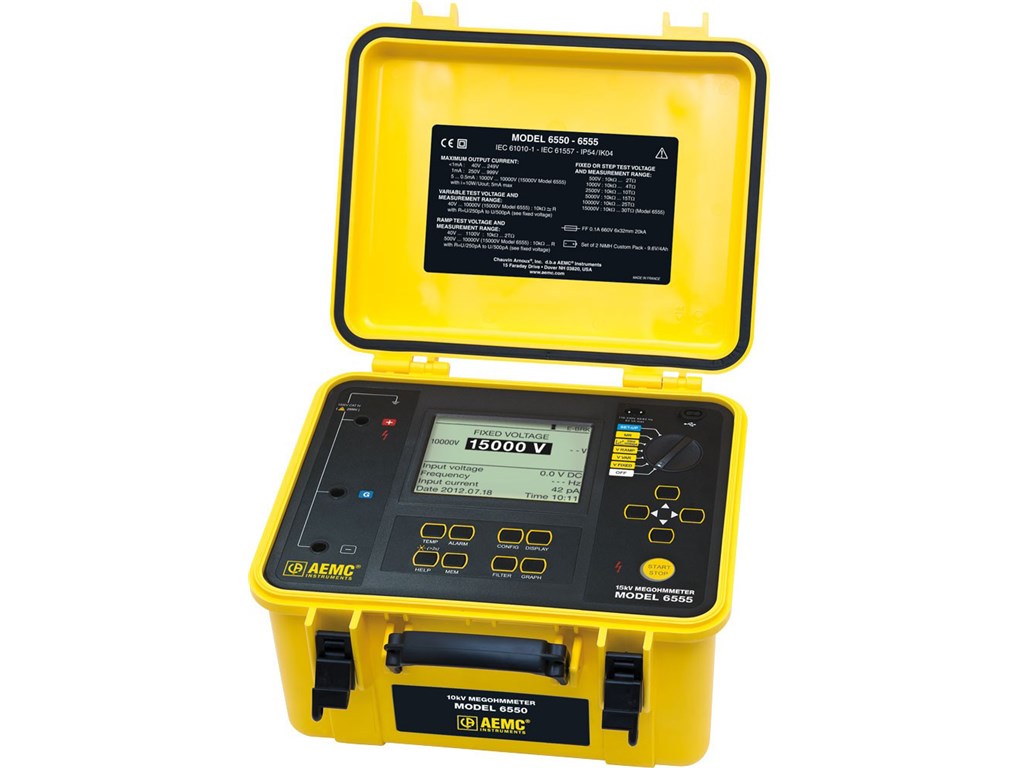 AEMC 6555 2130.32 Megohmmeter 15 KV AEMC 6555 2130.32 2130 32
