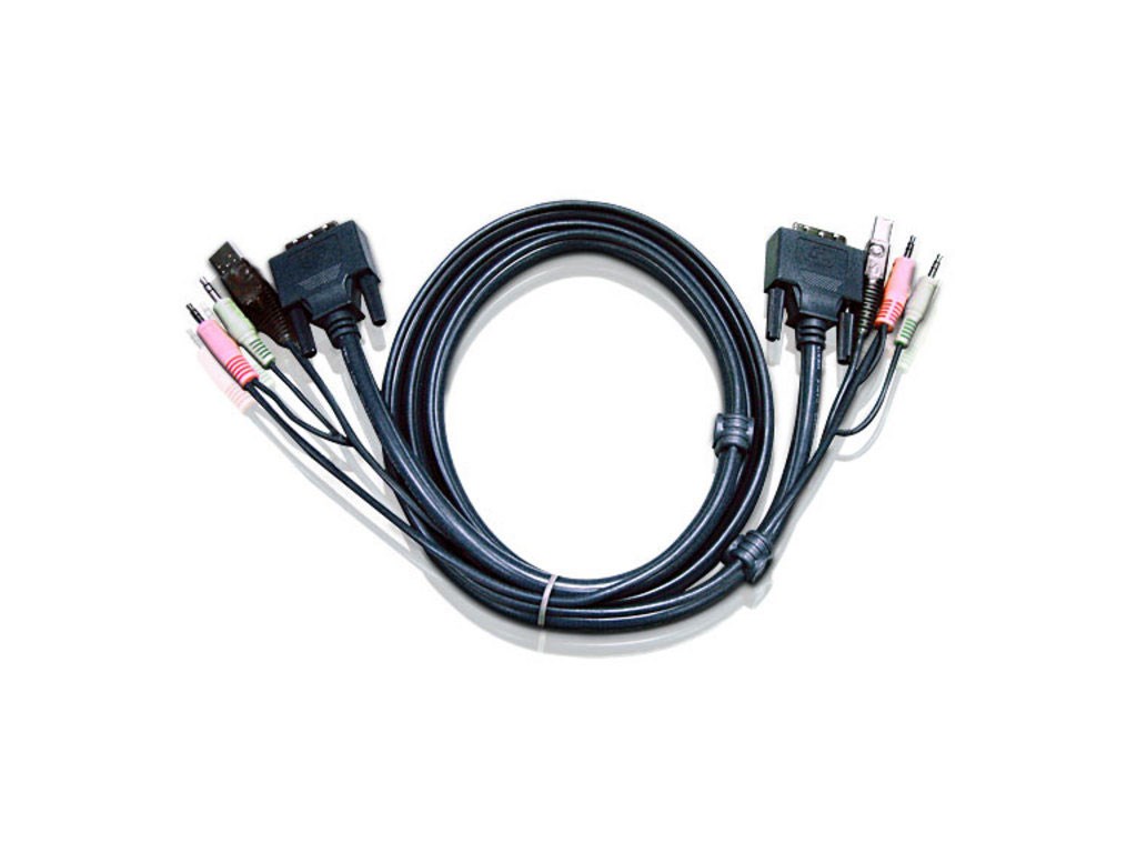 20 Feet SPHD-15 Male to VGA and PS2 2L5206P ATEN PS2 KVM Cable