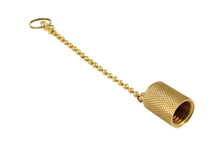 CPS AVC134C 1/2" ACME Brass Cap w/ Chain Tether