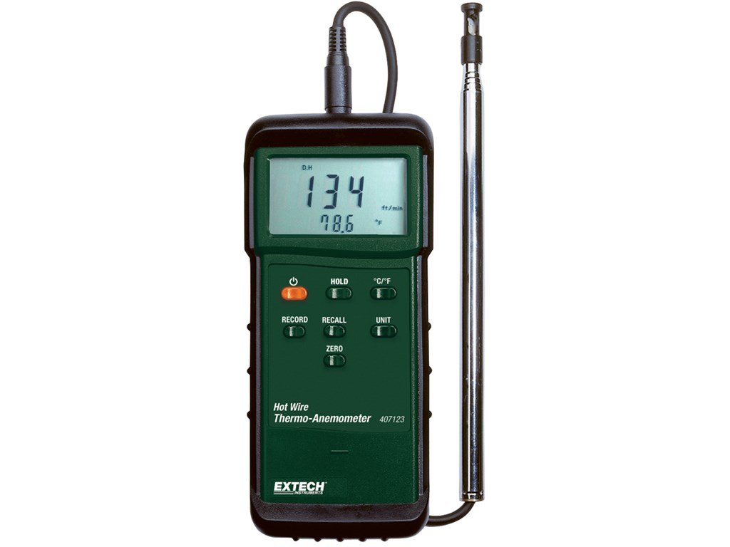 Extech 407123 Heavy Duty Hot Wire ThermoAnemometer