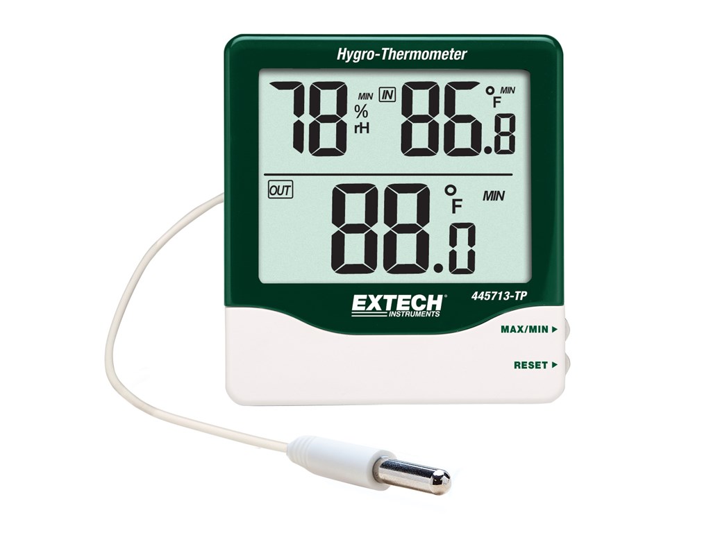 Extech 445713TP HygroThermometer with Detachable Remote Probe