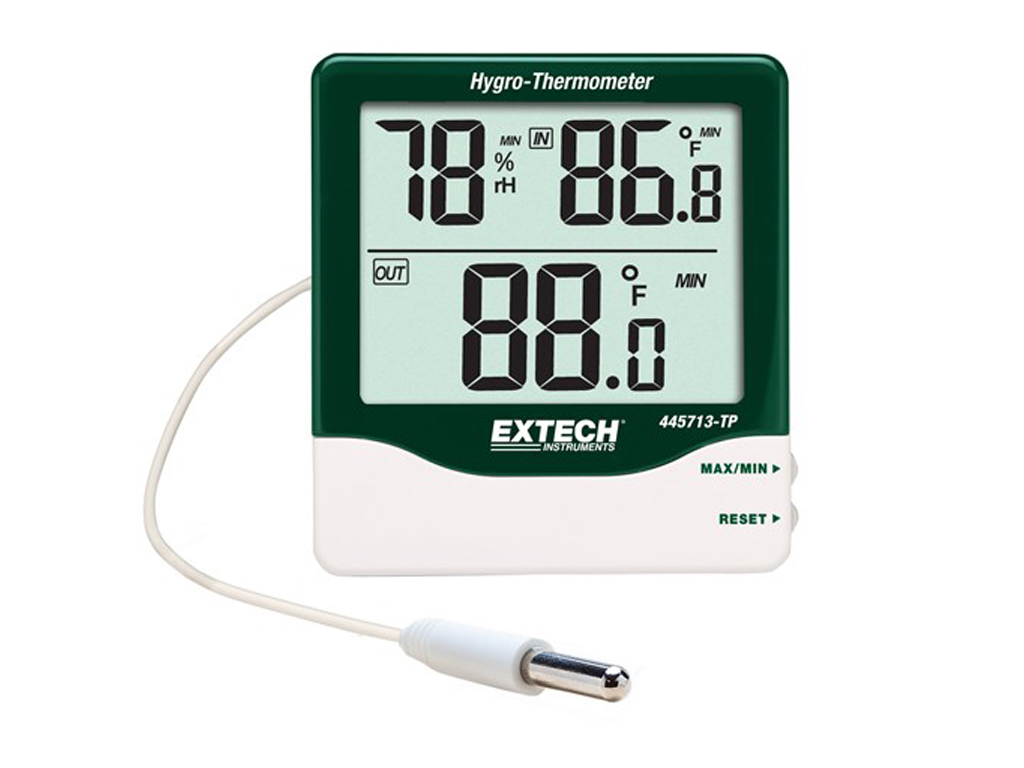 Extech 445713TP HygroThermometer with Detachable Remote Probe