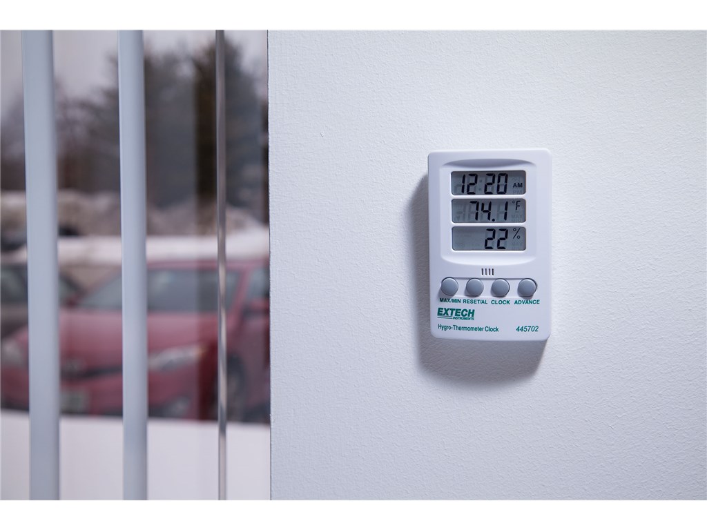 Extech 445702 HygroThermometer Clock