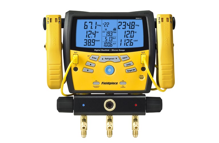 Fieldpiece SMAN360 3Port Digital Manifold with Micron Gauge