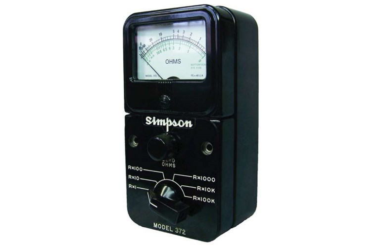 Simpson 3723 Model 372 Series 3 Ohmmeter (0.2 Ohms to 50 MegOhms