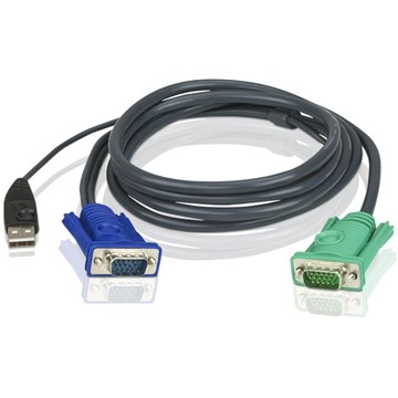 20 Feet SPHD-15 Male to VGA and PS2 2L5206P ATEN PS2 KVM Cable