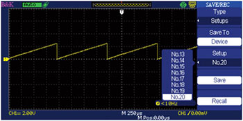 BK2190E - Oscilloscope numérique 100 MHz, 2 voies, 1Gech/s