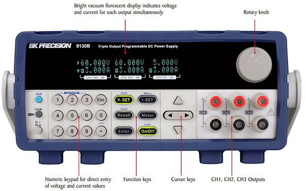 B&K Precision 9130B - Triple Output Programmable DC Power Supply ...