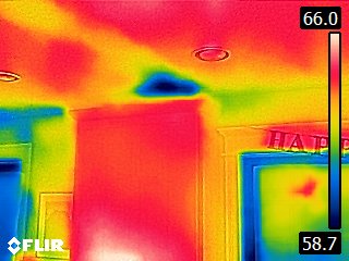 Flir C2 Thermal Camera shows you the Cold Air Inside an Enclosed Ceiling