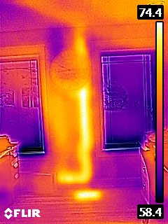 Plumbers looking for water pipes in walls will love the auto-orientation in the FLIR C2 thermal camera