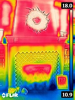 Check out the Fireplace Temperature Variations with a FLIR C2 Thermal Imaging Camera